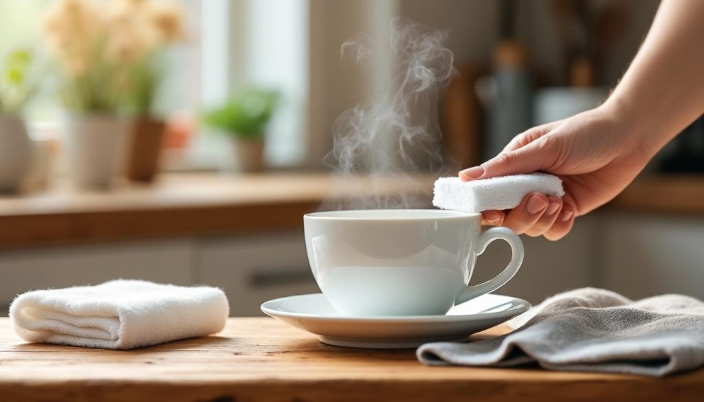 découvrez comment enlever facilement les taches de thé de vos tasses sans abîmer la vaisselle grâce à des astuces simples et efficaces.