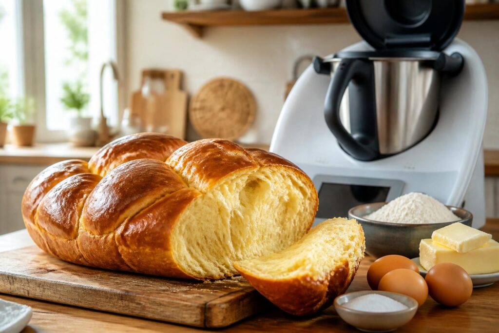 découvrez la recette de brioche moelleuse au thermomix avec notre astuce pour obtenir une pâte légère, filante et parfaitement réussie à chaque fois.