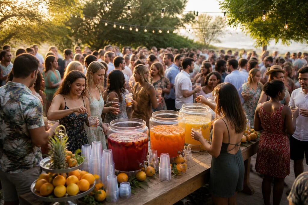 découvrez combien de litres de punch préparer pour régaler 120 personnes sans gaspiller, avec des conseils précis pour une fête réussie et zéro déchet.