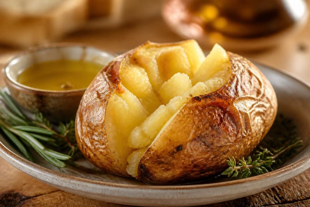 découvrez nos astuces pour réussir la pomme de terre au four parfaite : une peau délicieusement croustillante et un cœur fondant à souhait.