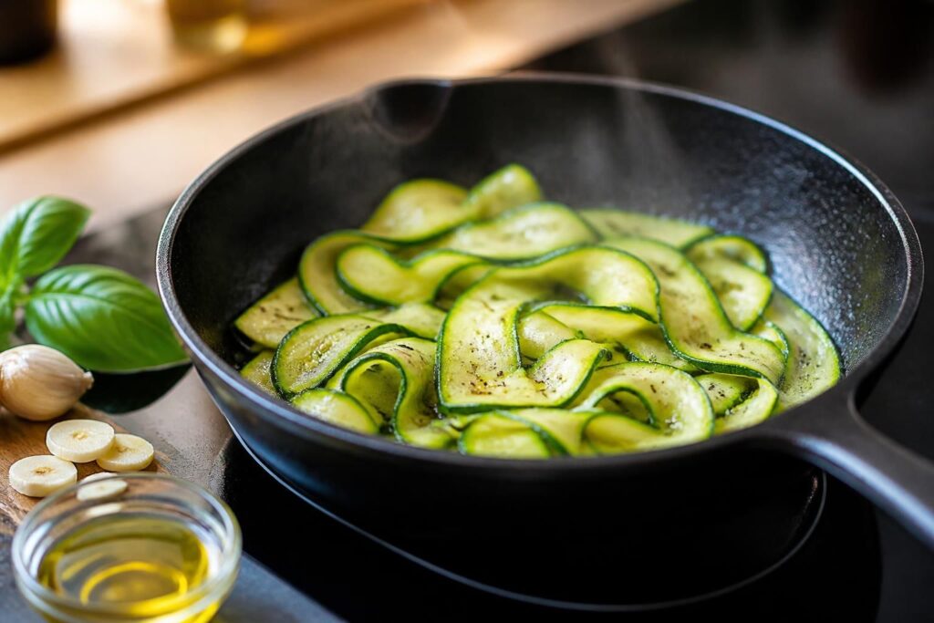 découvrez comment préparer des tagliatelles de courgettes à la poêle rapidement pour un plat savoureux et léger, idéal pour vos repas gourmands et sains.