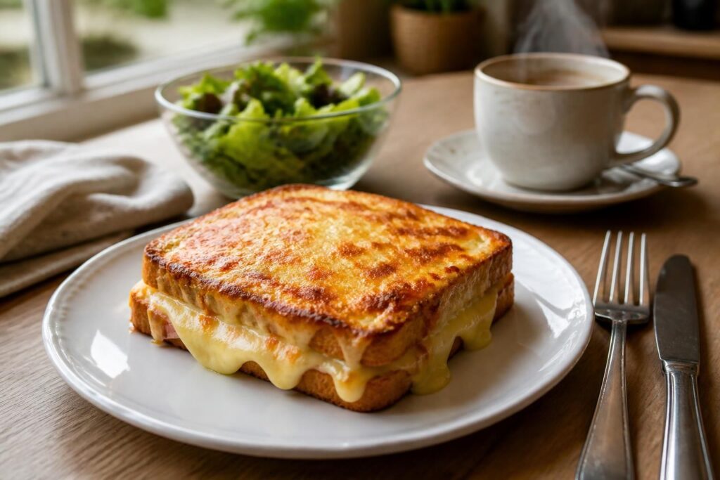 découvrez la recette simple et rapide du croque monsieur au four, idéale pour un déjeuner gourmand et savoureux en quelques minutes.
