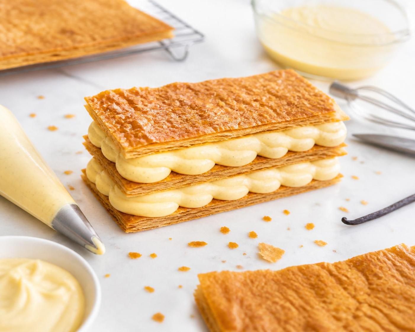 découvrez notre recette de mille-feuille pâtissier avec des astuces pour réussir une pâte croustillante et une crème onctueuse, pour un dessert gourmand et élégant.