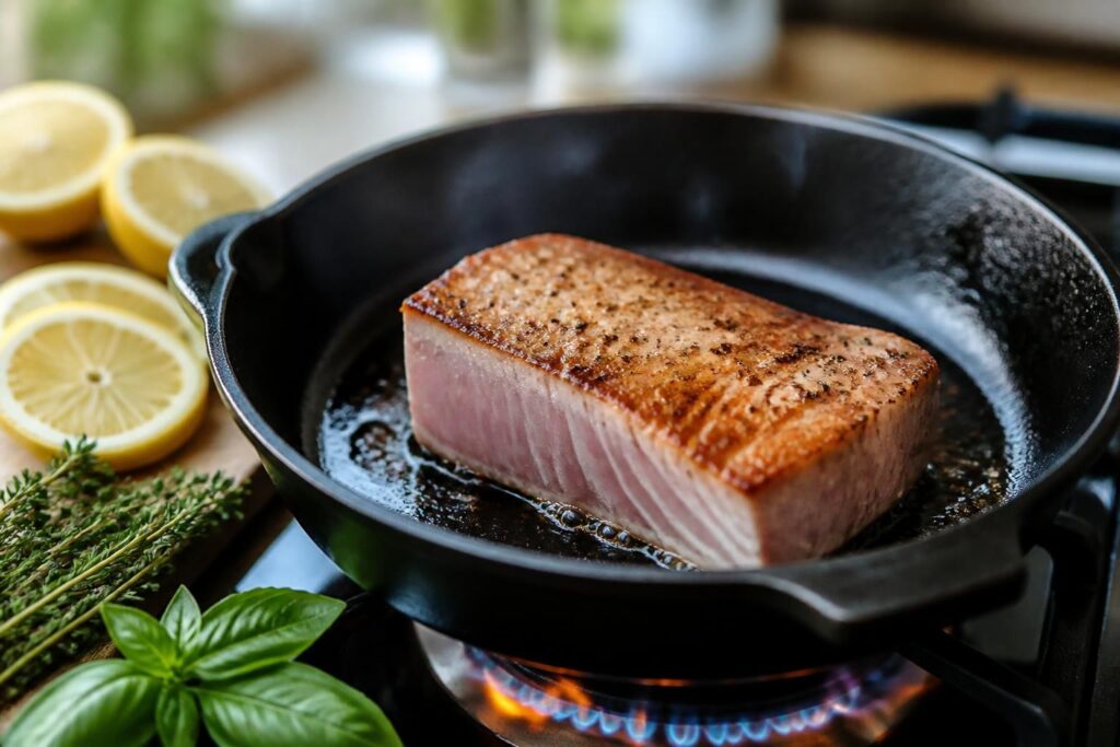 découvrez nos astuces pour cuire rapidement et savoureusement votre thon à la poêle, afin de profiter d'un plat délicieusement tendre et plein de saveurs.