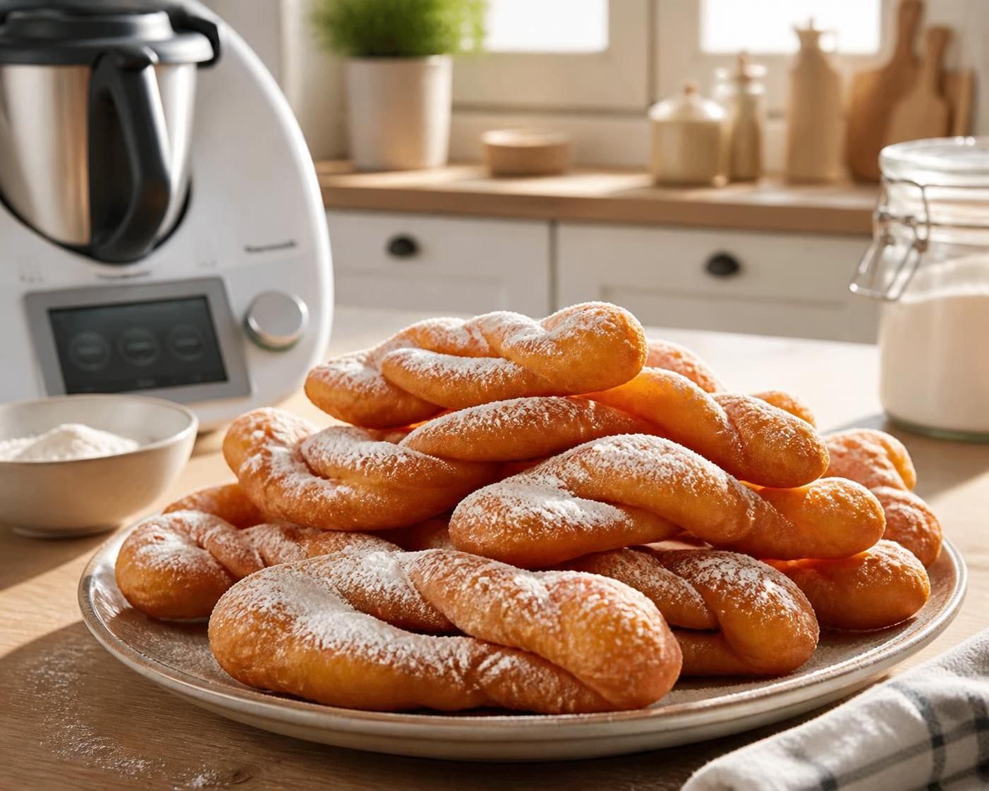 découvrez la recette facile des bugnes au thermomix pour préparer des beignets légers, moelleux et parfumés, parfaits pour toutes les occasions gourmandes.