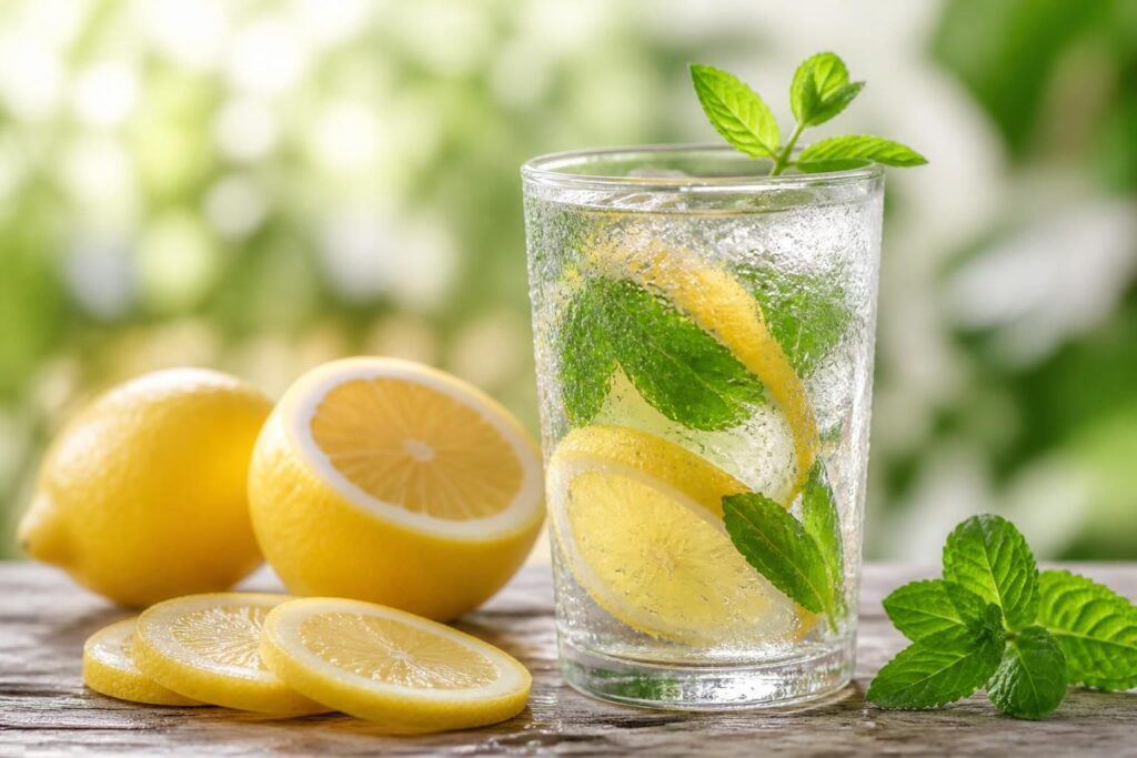 découvrez l'eau menthe citron, une infusion naturellement rafraîchissante qui stimule votre digestion tout en apportant fraîcheur et bien-être au quotidien.