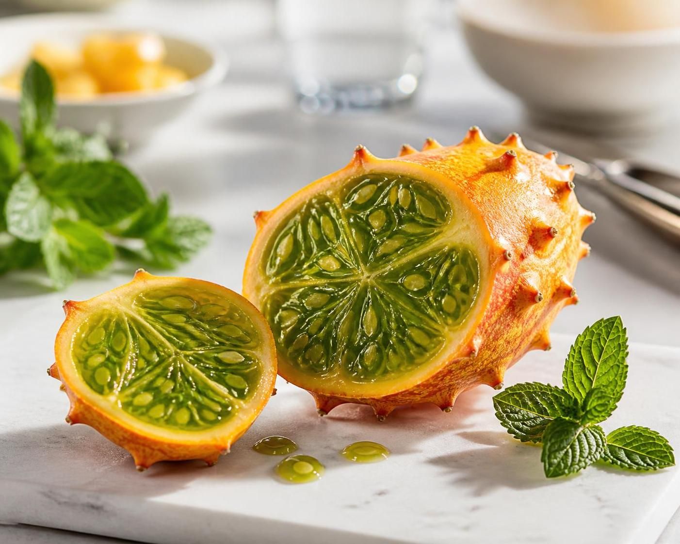 découvrez le kiwano, fruit exotique au goût unique, qui séduit de plus en plus les gourmets français. apprenez ses bienfaits, comment le déguster et l'intégrer dans vos recettes.