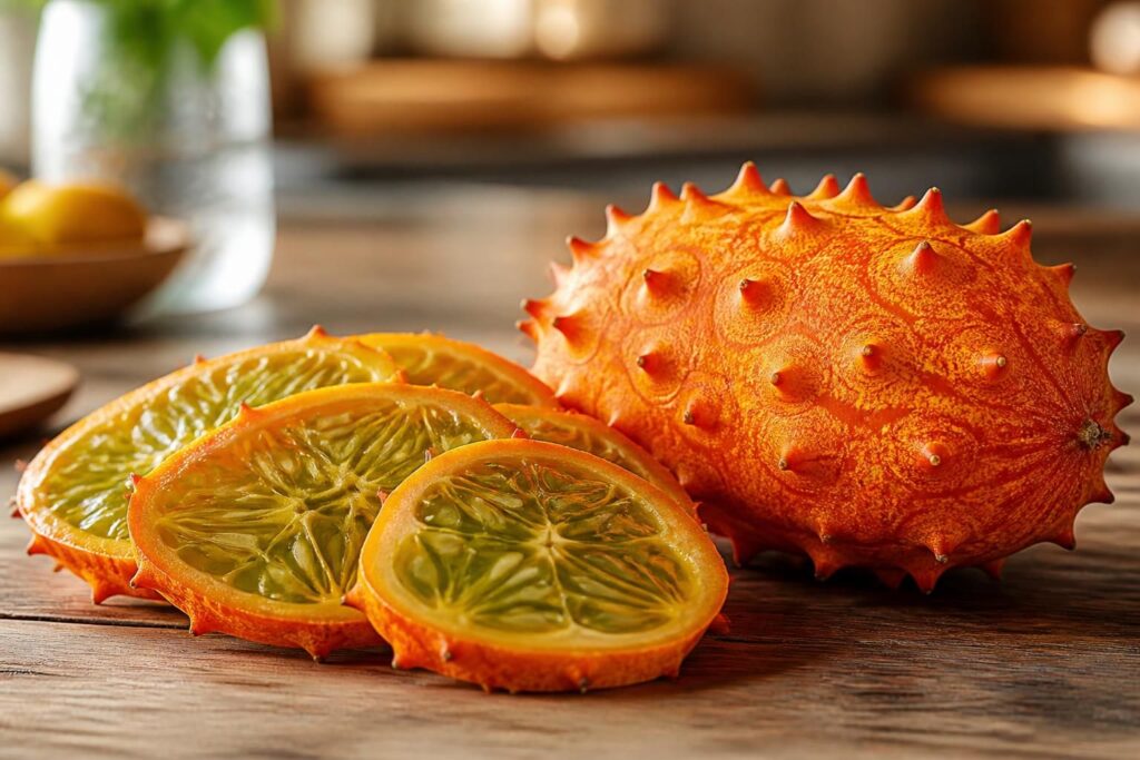 découvrez le kiwano, un fruit exotique au goût unique qui séduit de plus en plus les gourmets français. apprenez ses bienfaits, comment le déguster et où le trouver.