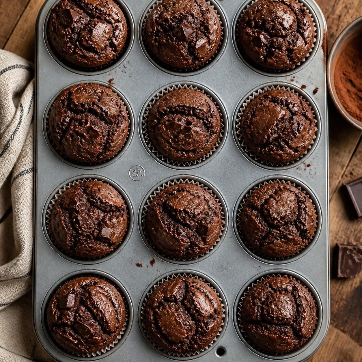 découvrez le secret pour des muffins au chocolat moelleux et gourmands, parfaits pour toutes vos envies sucrées. recette facile et rapide à réaliser pour un plaisir garanti !