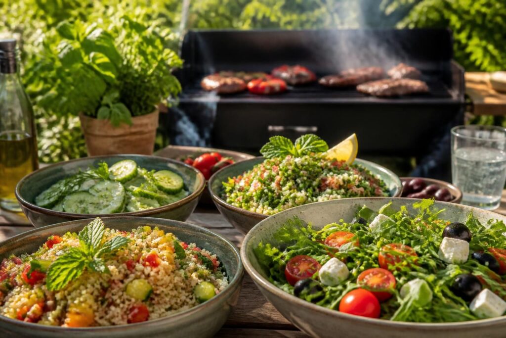 découvrez des recettes de salades fraîches et savoureuses pour accompagner vos barbecues et sublimer vos grillades cet été.