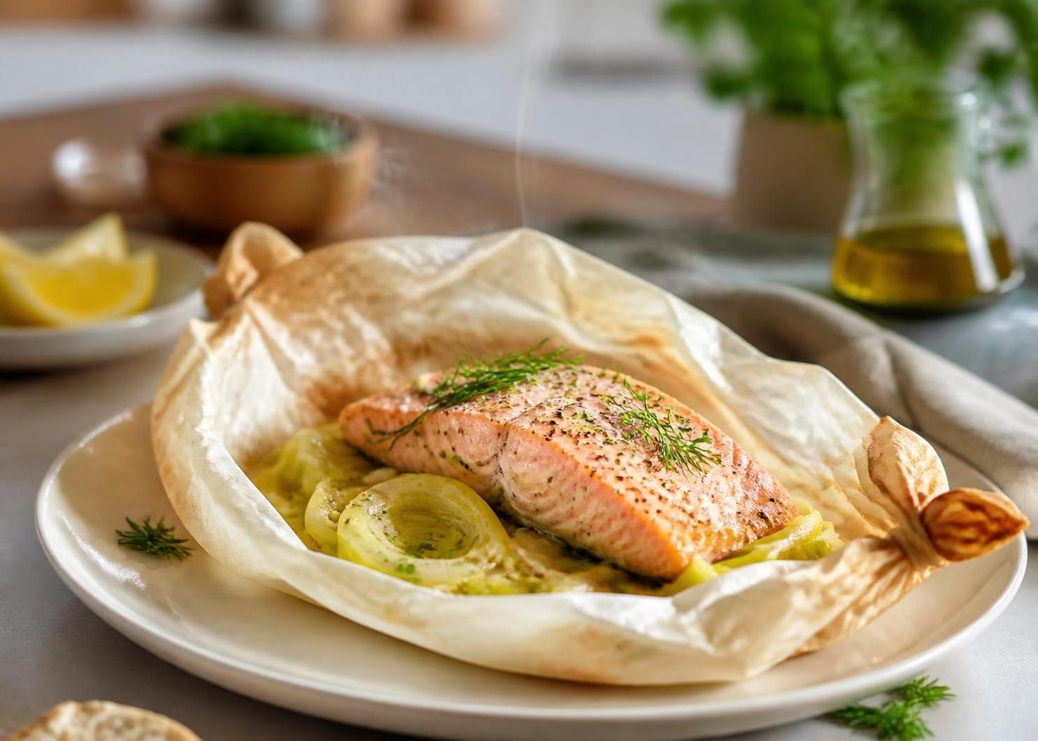 découvrez la recette simple et rapide du saumon poireaux en papillote, idéale pour un repas léger, sain et savoureux à partager en famille ou entre amis.