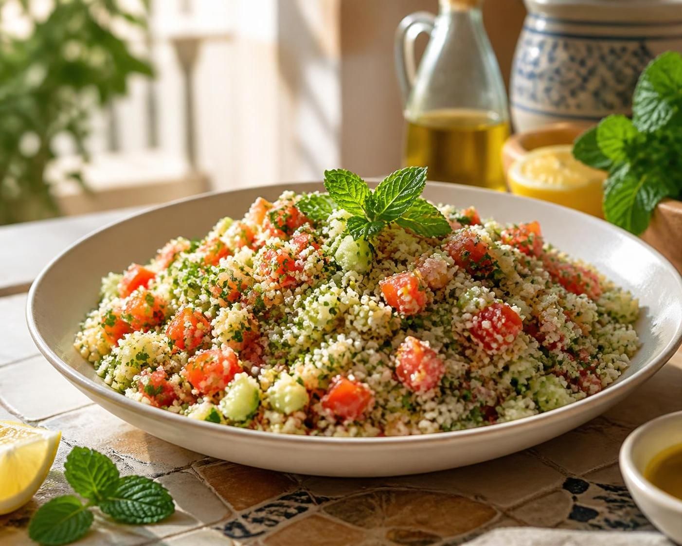 découvrez le taboulé à la menthe, une salade estivale fraîche et parfumée qui sublime vos repas d'été avec une touche de fraîcheur et de saveurs naturelles.