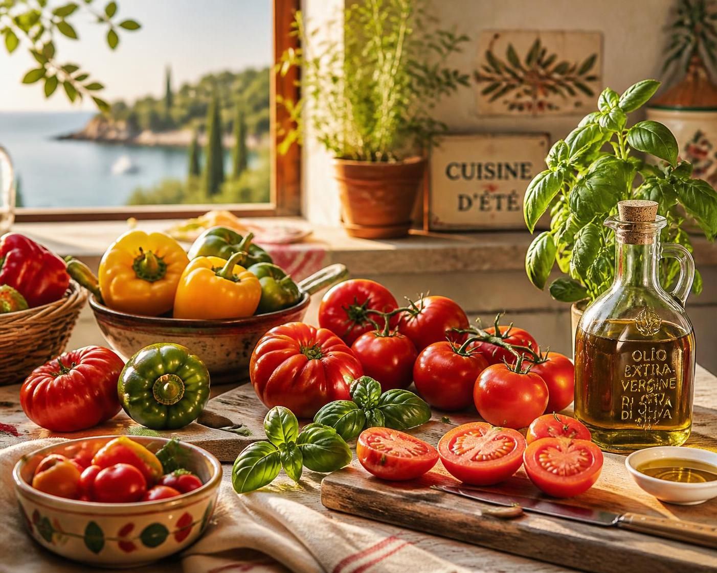 découvrez nos astuces pour sublimer vos recettes d'été colorées avec des tomates et poivrons frais, pour des plats savoureux et pleins de fraîcheur.