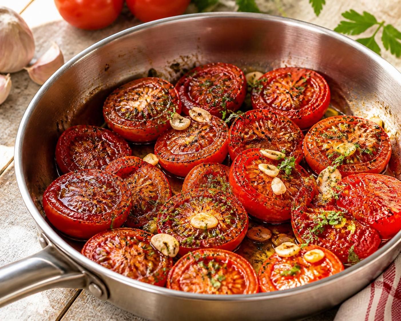 découvrez la recette des tomates provençales à la poêle, un plat simple et savoureux qui séduira vos papilles avec ses saveurs méditerranéennes authentiques.
