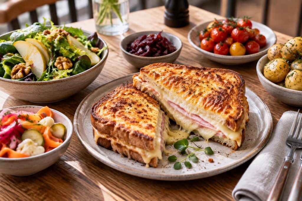 découvrez des garnitures originales pour accompagner votre croque-monsieur et varier les plaisirs : salades, légumes, sauces et idées gourmandes.