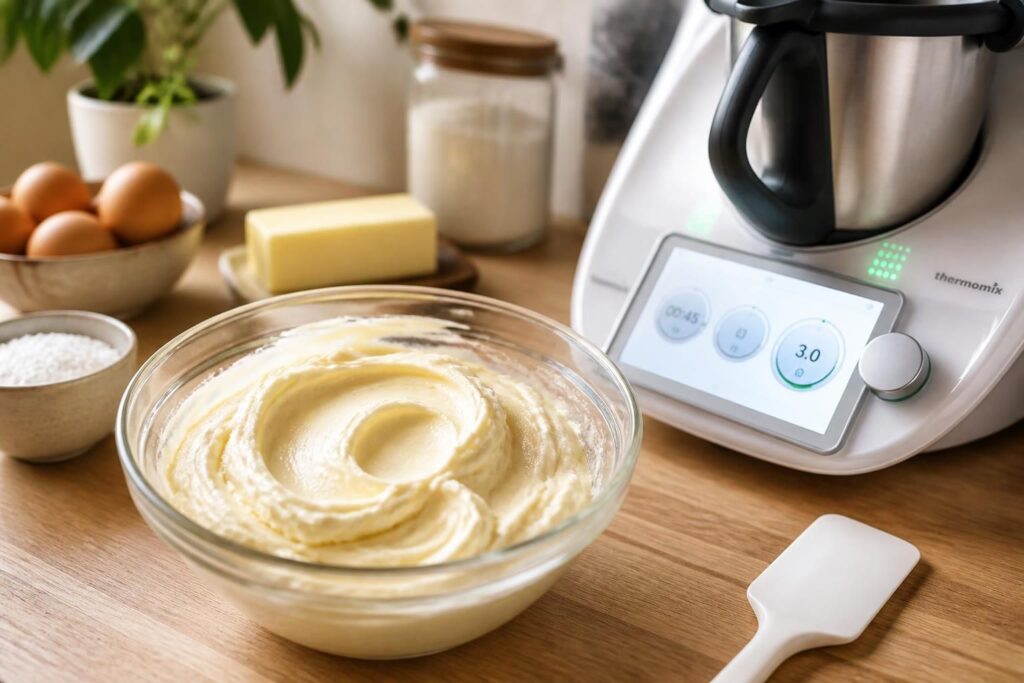 découvrez notre recette inratable de crème au beurre réalisée avec le thermomix, idéale pour un glaçage parfait et gourmand sur tous vos desserts.