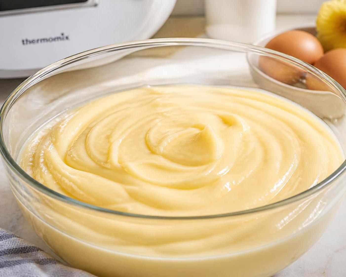 découvrez la recette facile de la crème pâtissière au thermomix pour obtenir une texture onctueuse et veloutée à chaque préparation. astuces et conseils inclus !