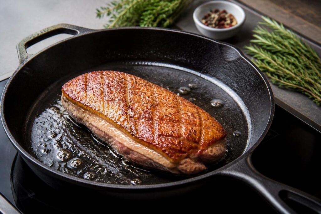 découvrez la technique simple et efficace pour réaliser un magret de canard à la poêle avec une peau parfaitement croustillante et une viande tendre à souhait. suivez nos conseils pour un plat savoureux et réussi à coup sûr.