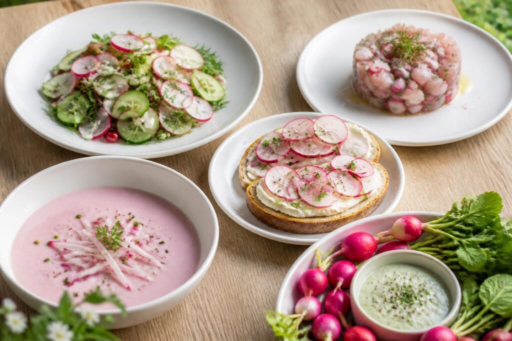 découvrez 5 recettes fraîches et originales pour sublimer le radis, ce légume croquant, avec des idées simples et savoureuses à essayer dès aujourd'hui.