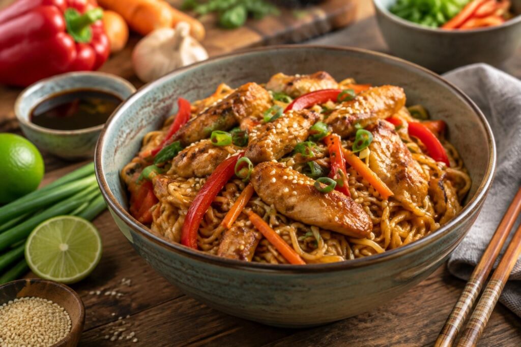 découvrez une recette rapide de nouilles au poulet, pleine de saveurs, avec des astuces simples pour réussir un plat gourmand en un rien de temps.
