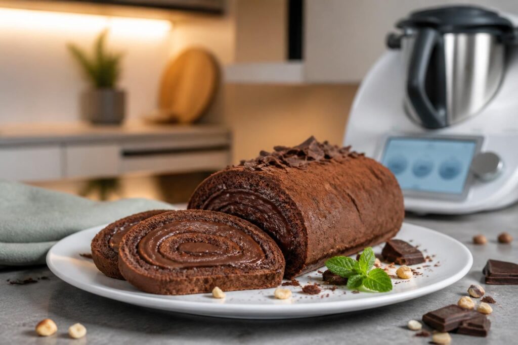 découvrez la recette simple et rapide du roulé au chocolat avec thermomix, un dessert fondant parfait pour toutes vos envies gourmandes.