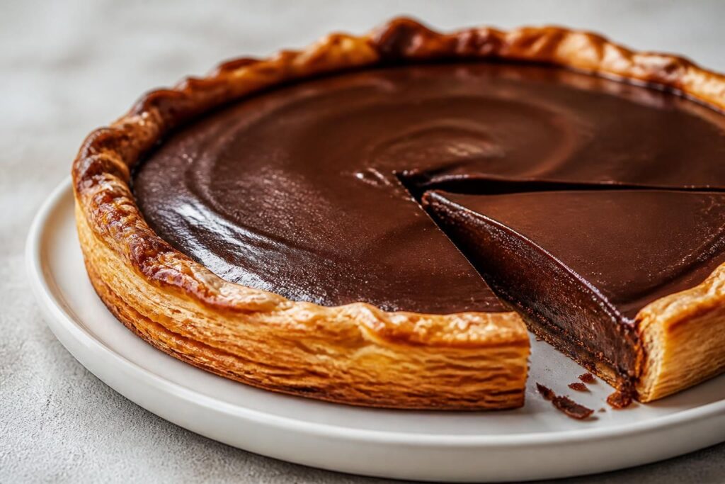 découvrez la tarte au chocolat à pâte feuilletée, une alliance parfaite de croustillant et de gourmandise pour un dessert irrésistible et facile à réaliser.