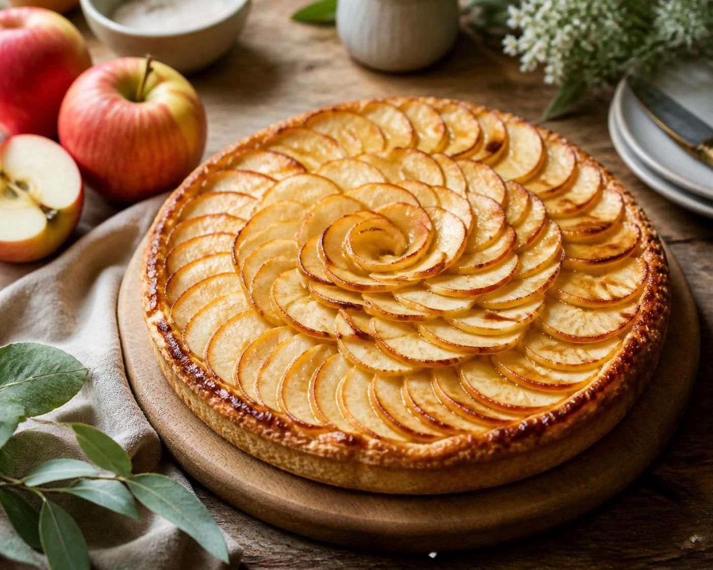 découvrez notre recette simple de tarte aux pommes sans compote pour savourer pleinement le goût frais et naturel des pommes, idéale pour les amateurs de desserts authentiques et légers.
