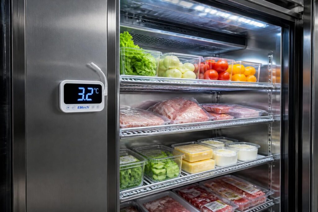 assurez la fraîcheur et la sécurité de vos aliments en cuisine professionnelle grâce à notre thermomètre frigo précis et fiable, conçu pour un contrôle optimal de la température.