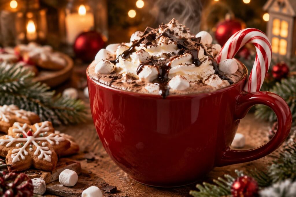 découvrez un chocolat chaud de noël à l’américaine, onctueux et gourmand, parfait pour se réchauffer et savourer la magie des fêtes.