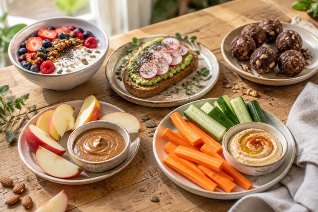 découvrez 5 recettes de snacks healthy, rapides et faciles à préparer pour une pause gourmande, équilibrée et pleine d’énergie.